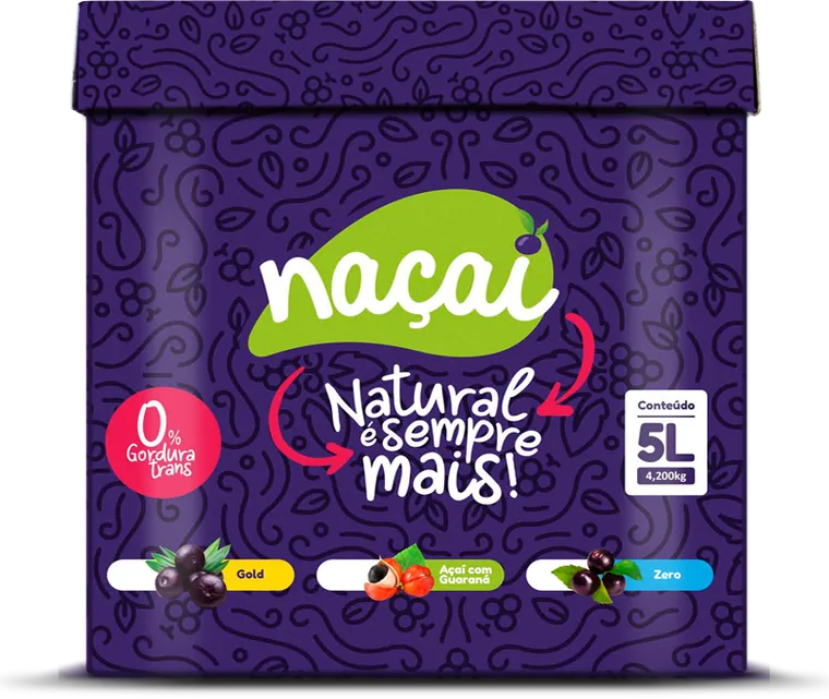 Caixa de açaí Naçaí de 5 litros