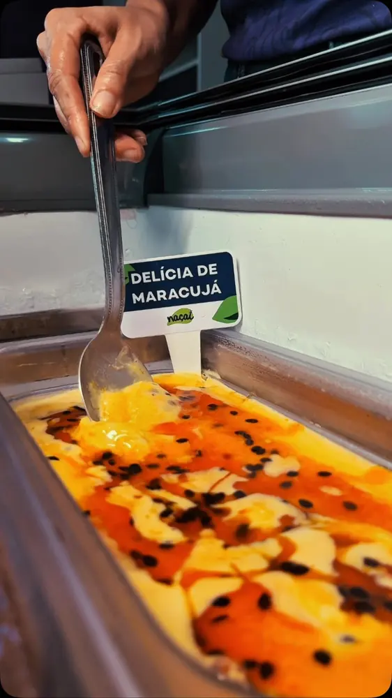 Cobertura delícia de maracujá no self-service