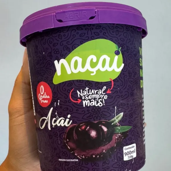 Pote de açaí Naçaí 900 ml